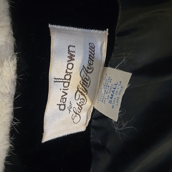 Vintage David Brown Fur Saks Fifth Avenue Fur Collar Full Length Coat